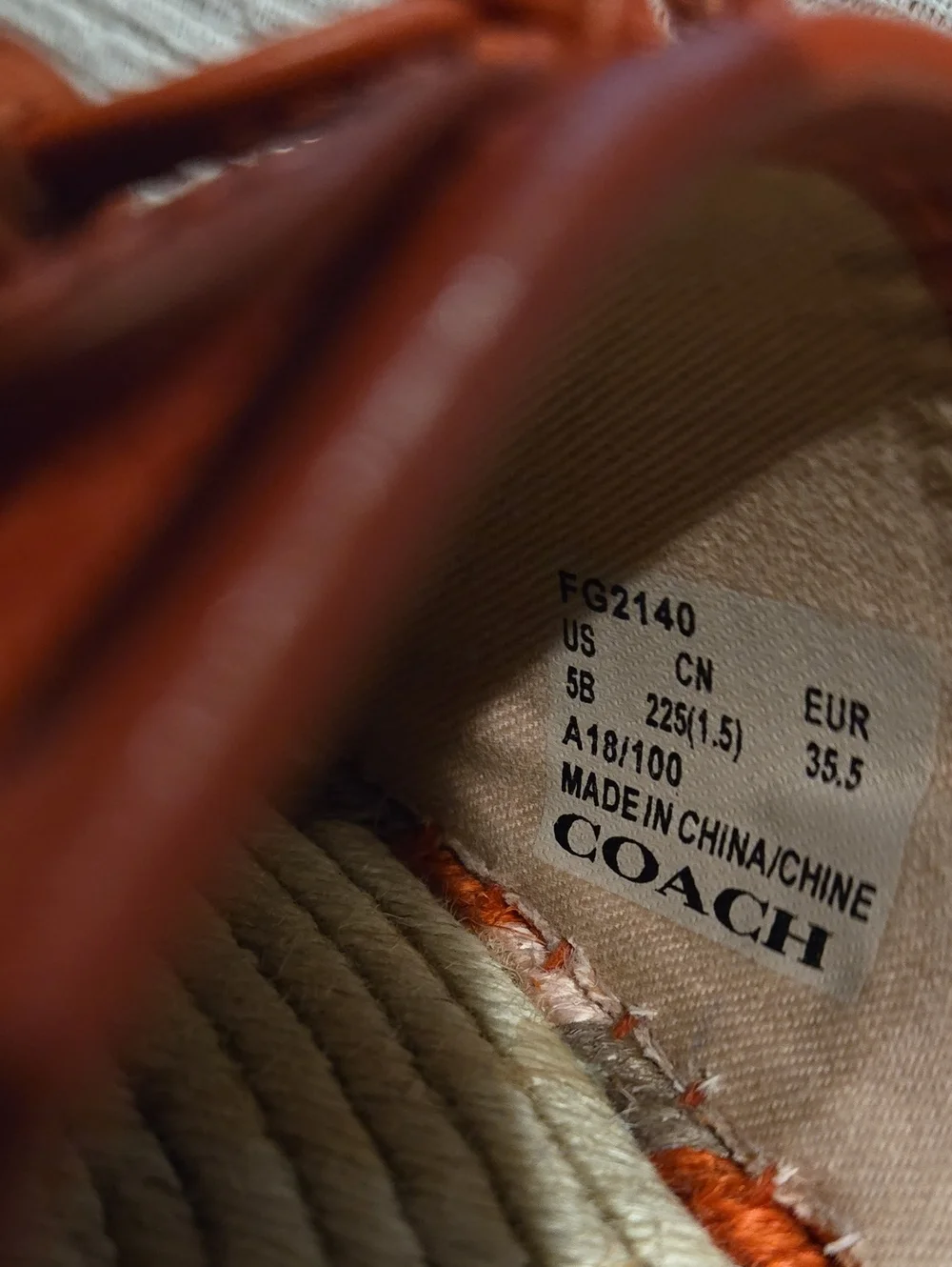Coach orange red